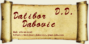 Dalibor Dabović vizit kartica